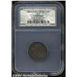 1802/0[1/2 C] Reverse of 1802 Good 4 Details, Bent, Corroded, NCS.