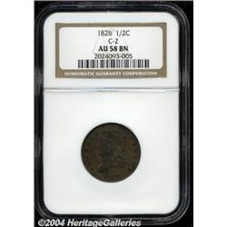 1826[1/2 C] AU58 NGC.