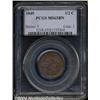 Image 1 : 1849[1/2 C] Large Date MS65 Brown PCGS.