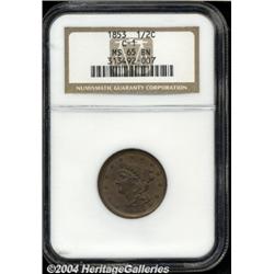 1853[1/2 C] MS65 Brown NGC.