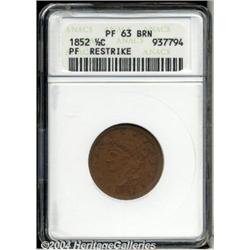 1852[1/2 C] Restrike, Small Berries PR63 Brown ANACS.