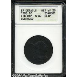 1796[1C] Liberty Cap--Clip, Corroded--ANACS. XF Details, Net VF20.