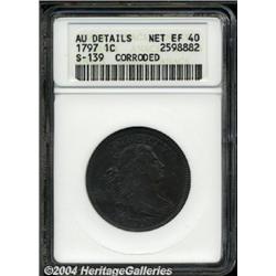 1797[1C] Reverse of 1797, Stems--Corroded--ANACS. AU Details, Net XF40.