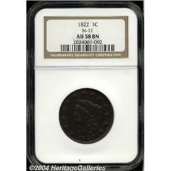 1822[1C] AU58 NGC.