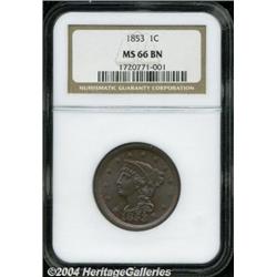1853[1C] MS66 Brown NGC.