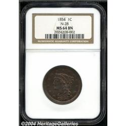 1854[1C] MS64 Brown NGC.