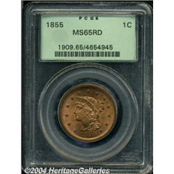 1855[1C] Upright 5s MS65 Red PCGS.
