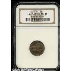 1858[1C] Large Letters MS65 NGC.
