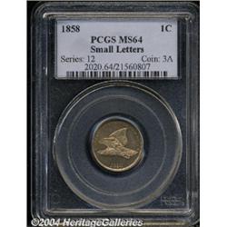 1858[1C] Small Letters MS64 PCGS.