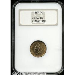 1865[1C] Fancy 5 MS64 Red NGC.