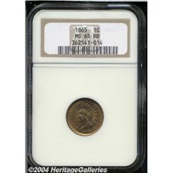1865[1C] Fancy 5 MS65 Red NGC.