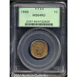 1866[1C] MS64 Red PCGS.