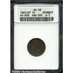1867/67[1C] AU58 ANACS.