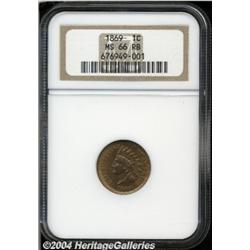 1869[1C] MS66 Red and Brown NGC.