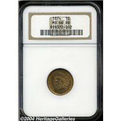 1874[1C] MS66 Red and Brown NGC.