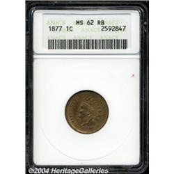 1877[1C] MS62 Red and Brown ANACS.