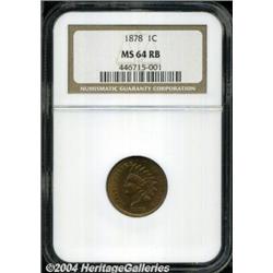 1878[1C] MS64 Red and Brown NGC.