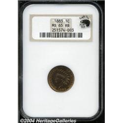 1883[1C] MS65 Red and Brown NGC. Eagle Eye Photo Seal.