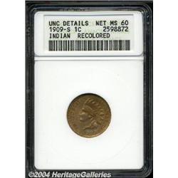 1909-S[1C]--Recolored--ANACS. Unc Details, Net MS60.
