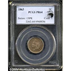 1863[1C] PR64 PCGS. Eagle Eye Photo Seal, card not included.