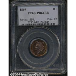 1869[1C] PR64 Red and Brown PCGS.