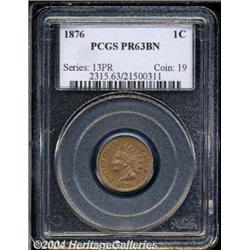 1876[1C] PR63 Brown PCGS.