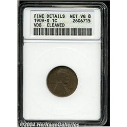 1909-S VDB[1C]--Cleaned--ANACS. Fine Details, Net VG8.