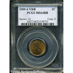 1909-S VDB[1C] MS64 Red and Brown PCGS.