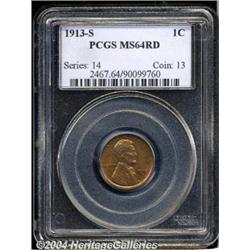 1913-S[1C] MS64 Red PCGS.