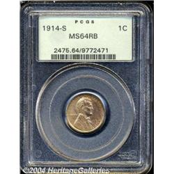 1914-S[1C] MS64 Red and Brown PCGS.