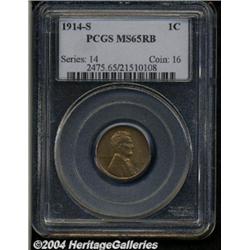 1914-S[1C] MS65 Red and Brown PCGS.