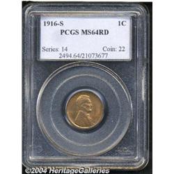 1916-S[1C] MS64 Red PCGS.
