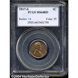 1917-S[1C] MS64 Red PCGS.
