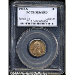 1918-S[1C] MS64 Red PCGS.
