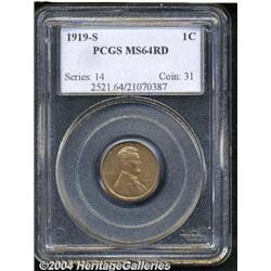 1919-S[1C] MS64 Red PCGS.