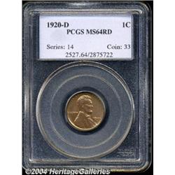 1920-D[1C] MS64 Red PCGS.