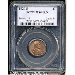1920-S[1C] MS64 Red PCGS.