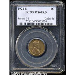 1921-S[1C] MS64 Red PCGS.