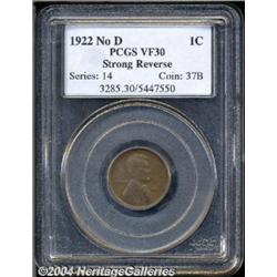 1922 No D[1C] Strong Reverse VF30 PCGS.