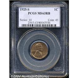 1925-S[1C] MS63 Red and Brown PCGS.