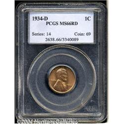 1934-D[1C] MS66 Red PCGS.