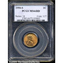 1950-S[1C] MS66 Red PCGS.
