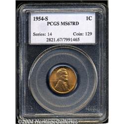 1954-S[1C] MS67 Red PCGS.