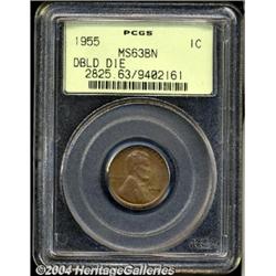 1955/55[1C] Doubled Die MS63 Brown PCGS.