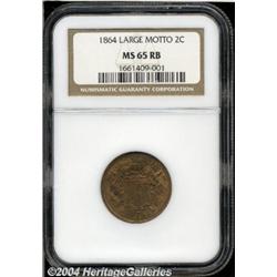 1864[2C] Large Motto MS65 Red and Brown NGC.