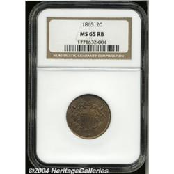 1865[2C] MS65 Red and Brown NGC.