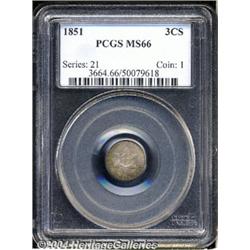 1851[3CS] MS66 PCGS.