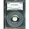 Image 1 : 1861[3CS] MS66 PCGS.
