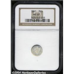 1861[3CS] MS67 NGC.
