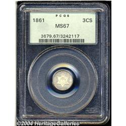 1861[3CS] MS67 PCGS.